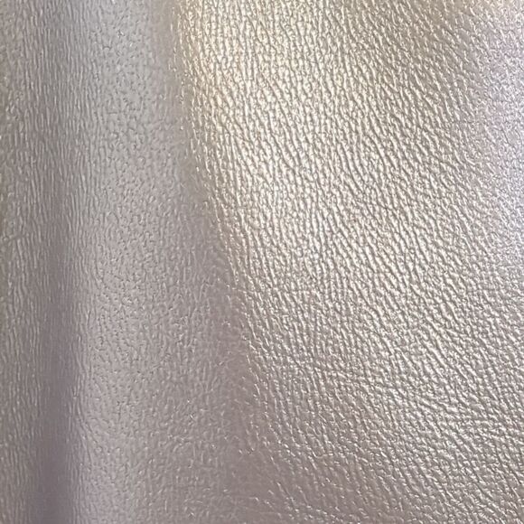 Boyd England Soft Metallic Leather Skirt Pearly Tan Size Large - Picture 2 of 5